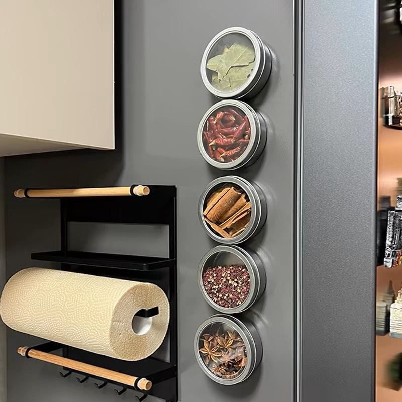 Tin Container Lid - Магнитные банки для специй с прозрачными