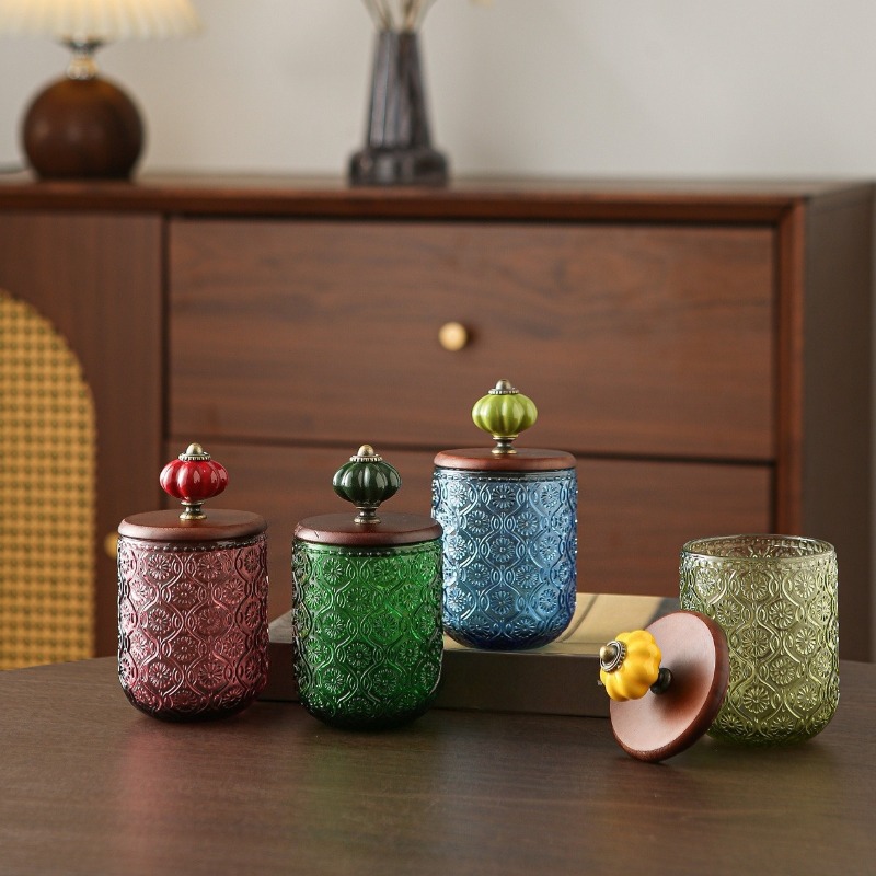 Candle Making Jars With Lids - Ретро-коробка для хранения ватных палочек из