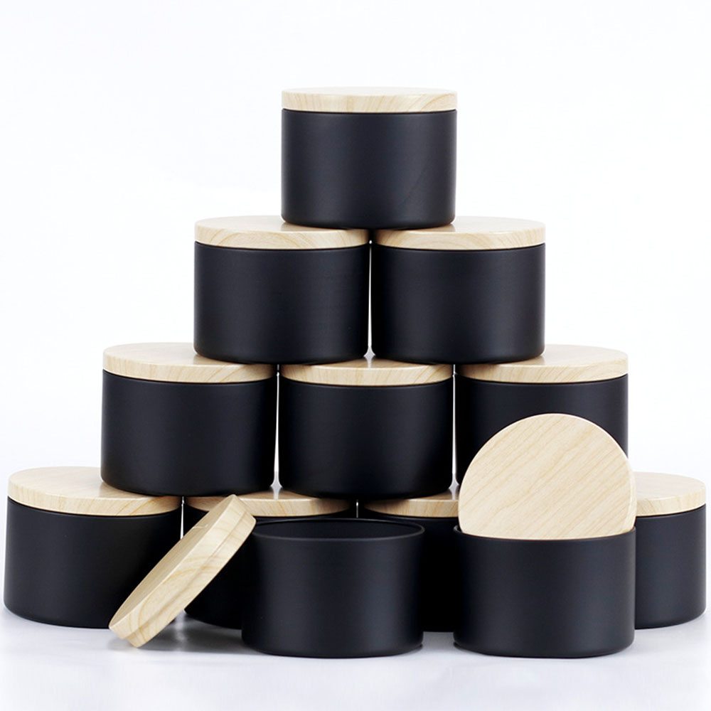 24 шт., 4 унции, черные банки  – обзор и цена Candle Making Jars With Lids